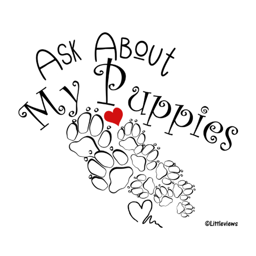 Ask About My Puppies illustration by Karen Little